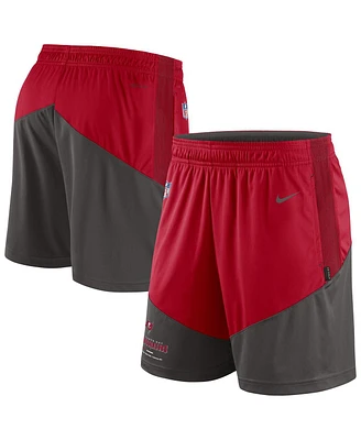 Men's Nike Red, Pewter Tampa Bay Buccaneers Primary Lockup Performance Shorts