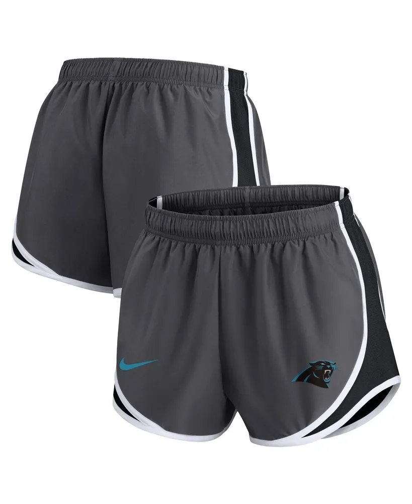 Women's Nike Charcoal Carolina Panthers Logo Performance Tempo Shorts