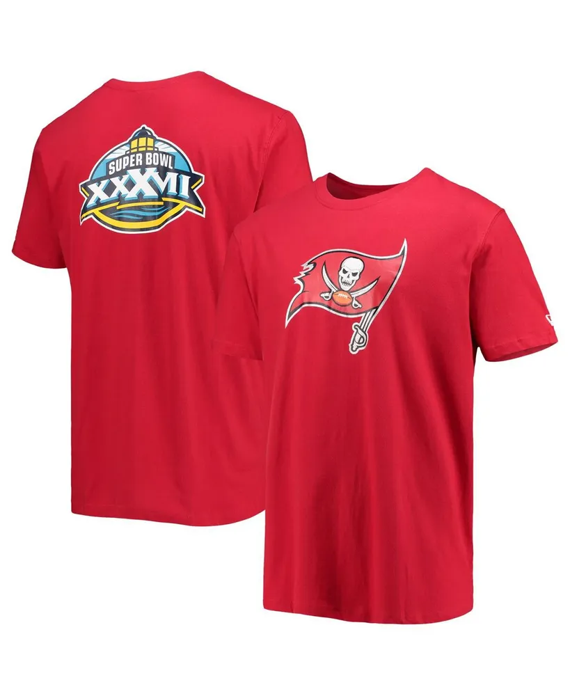 Men's New Era Red Tampa Bay Buccaneers Patch Up Collection Super Bowl Xxxvii T-shirt