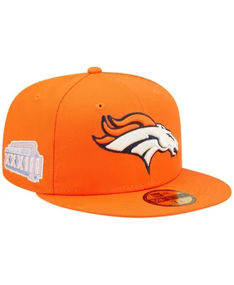Men's New Era Orange Denver Broncos Super Bowl Xxxiii Pop Sweat 59FIFTY Fitted Hat