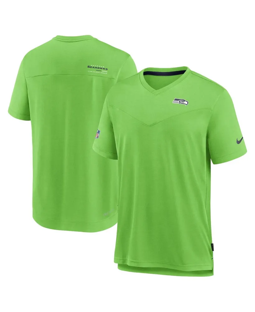 Nike Men's Nike Neon Green Seattle Seahawks 2022 Sideline Coach Chevron Lock  Up Performance V-Neck T-shirt