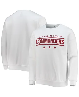 Men's Nfl x Darius Rucker Collection by Fanatics White Washington Commanders Star Sponge Fleece Pullover Sweatshirt
