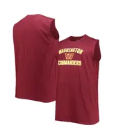 Men's Fanatics Burgundy Big and Tall Washington Commanders Heart 'N' Soul Muscle Tank Top