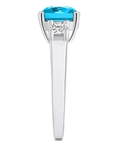 Macy's Blue Topaz (2-3/4 ct. t.w.) and Diamond (1/3 Ring 14K Gold