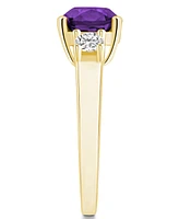 Macy's Amethyst (2 ct. t.w.) and Diamond (1/3 Ring 14K Yellow Gold