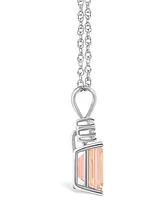 Morganite (2-7/8 ct. t.w.) and Diamond (1/10 Pendant Necklace 14k White Gold or