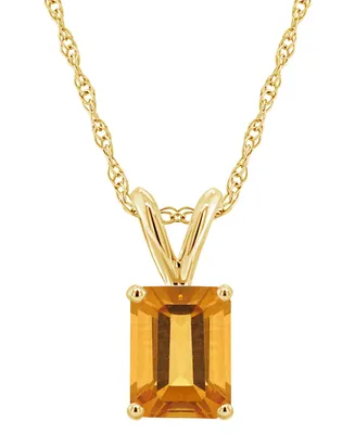 Citrine (1-5/8 ct.t.w) Pendant Necklace in 14K Gold