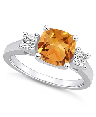 Macy's Citrine (2 ct. t.w.) and Diamond (1/3 Ring 14K Gold