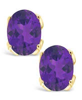 Macy's Amethyst (2-3/8 ct. t.w.) Stud Earrings in 14K Gold