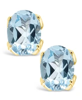 Macy's Topaz (3-1/5 ct. t.w.) Stud Earrings in 14K Gold