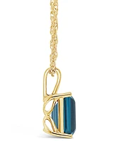 Macy's London Topaz (4-1/4 ct. t.w.) Pendant Necklace in 14K Gold