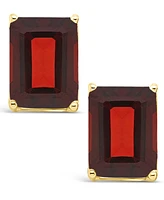 Macy's Garnet (3-7/8 ct. t.w.) Stud Earrings in 14K Gold