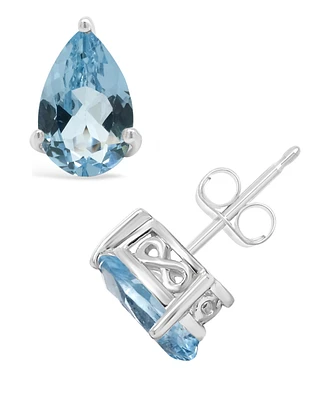 Macy's Topaz (2-1/10 ct. t.w.) Stud Earrings in 14K White Gold