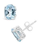 Macy's Topaz (3-1/5 ct. t.w.) Stud Earrings in 14K White Gold