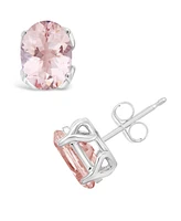 Macy's Morganite (2-1/3 ct. t.w.) Stud Earrings in 14K White Gold