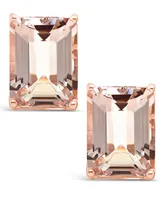 Macy's Morganite (2-3/4 ct. t.w.) Stud Earrings in 14K Rose Gold