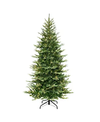 6.5' Pre-Lit Slim Balsam Fir Tree with 350 Underwriters Laboratories Clear Incandescent Lights, 2561 Tips