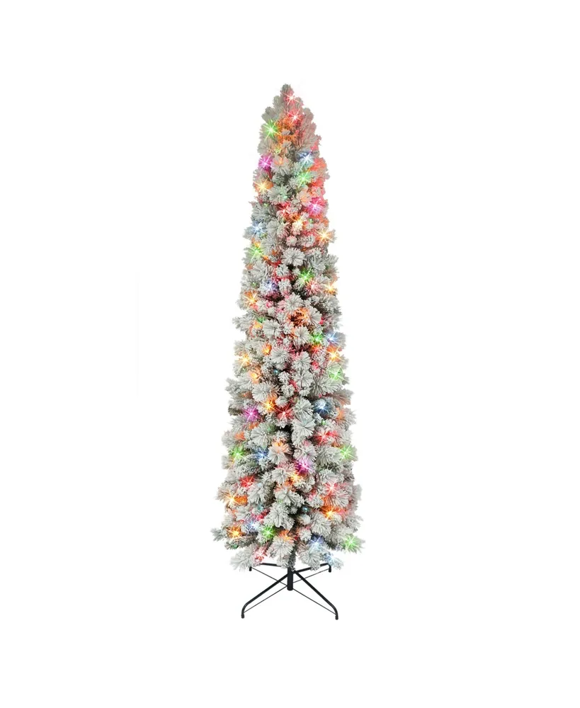 Puleo 6.5FT Flocked Patagonia Pine Pencil Tree