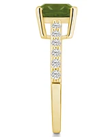 Macy's Peridot (2-3/8 Ct. T.w.) and Diamond (1/3 Ring 14K Yellow Gold