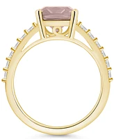 Macy's Morganite (2 Ct. T.w.) and Diamond (1/3 Ring 14K Yellow Gold