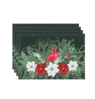 Laural Home Christmas Elegance Set of 4 Placemats, 13" x 19"