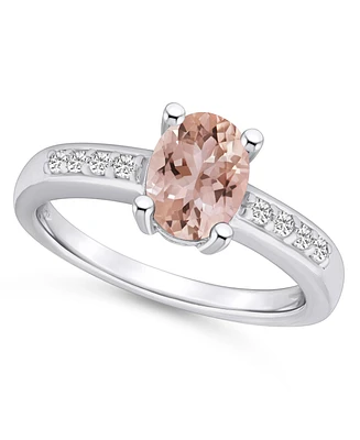 Macy's Morganite and Diamond Ring (1-1/7 ct.t.w 1/8 ct.t.w) 14K Gold