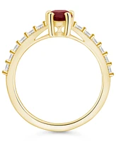 Macy's Garnet (1-1/10 Ct. T.w.) and Diamond (1/3 Ring 14K Yellow Gold