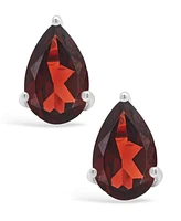 Macy's Garnet (2-1/5 ct. t.w.) Stud Earrings in 14K White Gold
