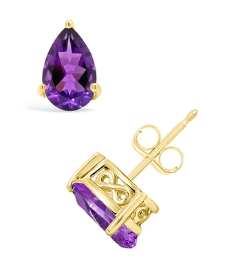 Macy's Amethyst (1-3/4 ct. t.w.) Stud Earrings in 14K Gold