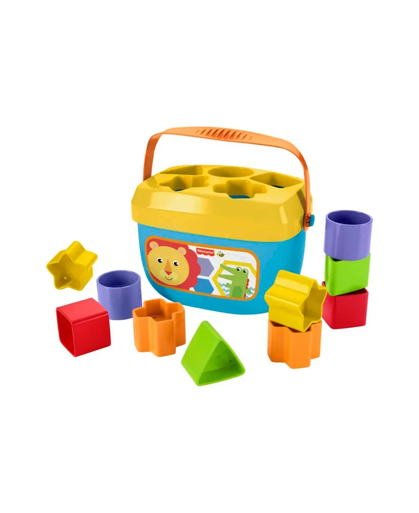 Fisher-Price Baby's First Blocks Shape Sorting Toy with Storage Bucket