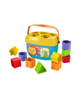 Fisher-Price Baby's First Blocks Shape Sorting Toy with Storage Bucket