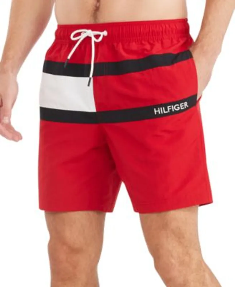 Tommy Hilfiger Mens Tommy Flag 5 7 Swim Trunks Created For Macys