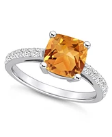 Macy's Citrine (2 Ct. T.w.) and Diamond (1/3 Ring 14K Gold