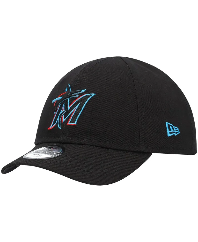 Newborn and Infant Boys and Girls New Era Black Miami Marlins My First 9TWENTY Stretch Fit Hat