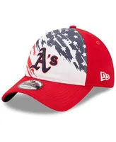 Men's New Era Red Oakland Athletics 2022 4Th Of July 9TWENTY Adjustable Hat