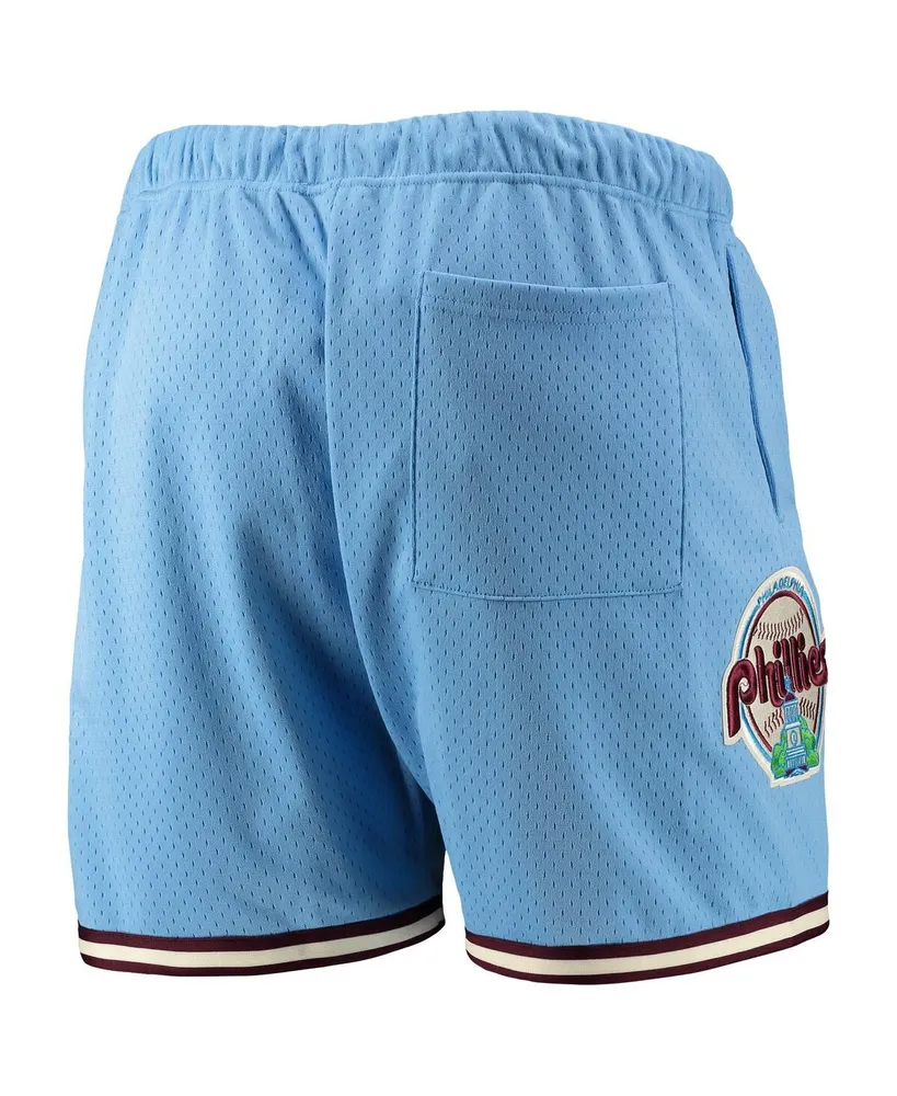 Men's Pro Standard Light Blue Philadelphia Phillies 2008 World Series Logo Mesh Shorts