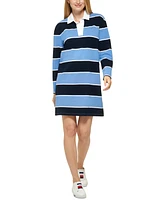 Tommy Hilfiger Women's Rugby Collared Dress - Preppy Stripes