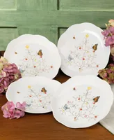 Lenox Butterfly Meadow Seasonal Dessert Plate Set, 4 Piece