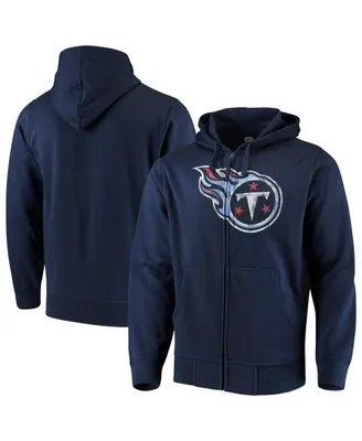 Men's G-iii Sports by Carl Banks Navy Tennessee Titans Primary Logo Full-Zip Hoodie