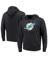 Men's G-iii Sports by Carl Banks Charcoal Miami Dolphins Primary Logo Full-Zip Hoodie