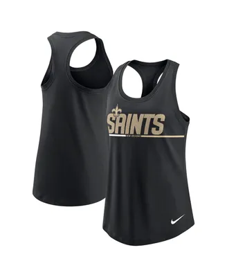 Women's Nike Black New Orleans Saints Team Name City Tri-Blend Racerback Tank Top