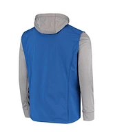 Men's Dunbrooke Blue and Gray Detroit Lions Alpha Full-Zip Jacket