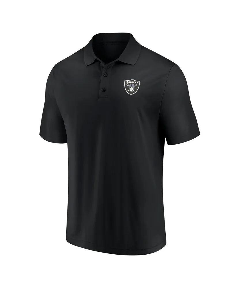 Men's Fanatics Black and Silver Las Vegas Raiders Home and Away 2-Pack Polo Shirt Set