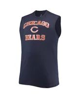 Men's Navy Chicago Bears Big and Tall Muscle Tank Top