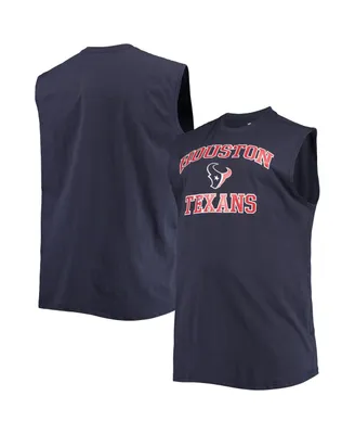 Men's Navy Houston Texans Big and Tall Muscle Tank Top