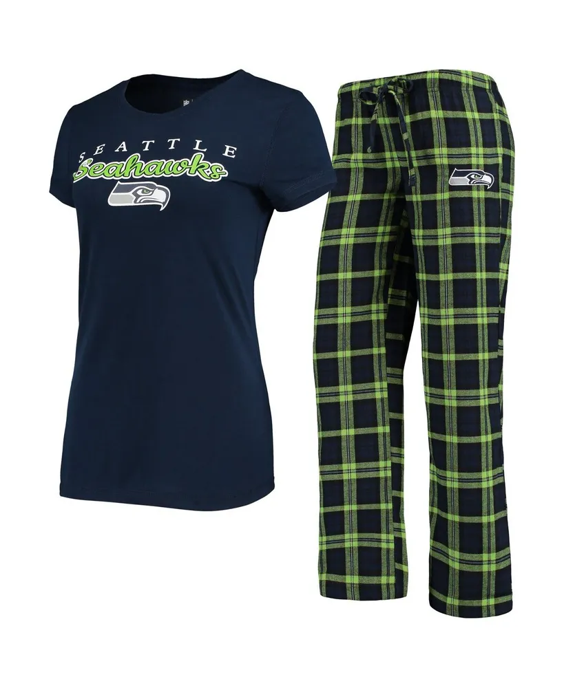 Women's Concepts Sport Navy/Neon Green Seattle Seahawks Piedmont