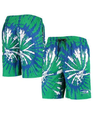 Men's Foco College Neon Green Seattle Seahawks Retro Static Mesh Lounge Shorts