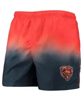Men's Foco Orange, Navy Chicago Bears Dip-Dye Swim Shorts