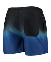 Men's Foco Black, Royal Indianapolis Colts Dip-Dye Swim Shorts