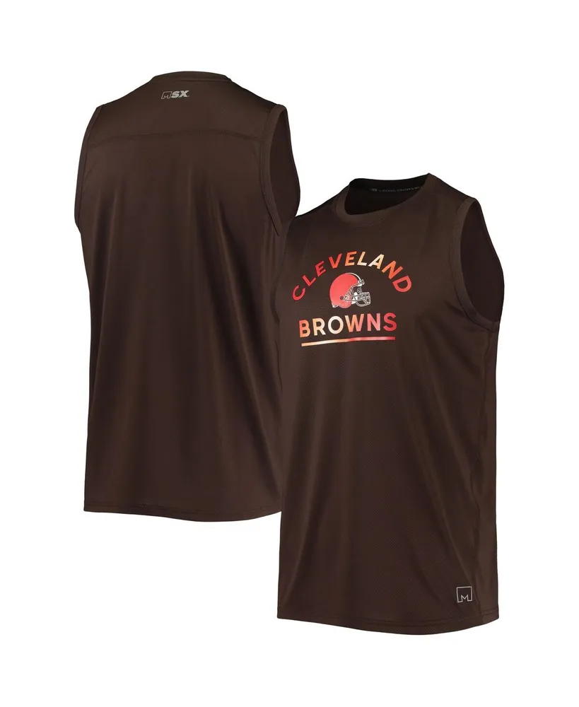 Men's Msx by Michael Strahan Brown Cleveland Browns Rebound Tank Top